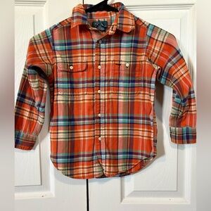 Boy’s Polo Plaid Button-Up Shirt